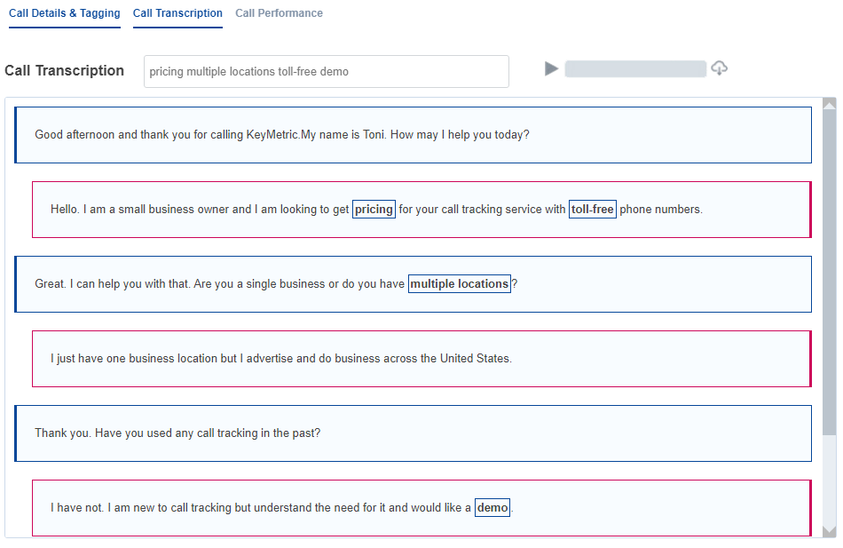 KeyMetric Conversation Intelligence Report